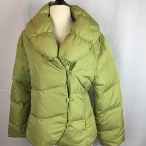 Max Studio Green Down Filled Puffer Jacket Size 10